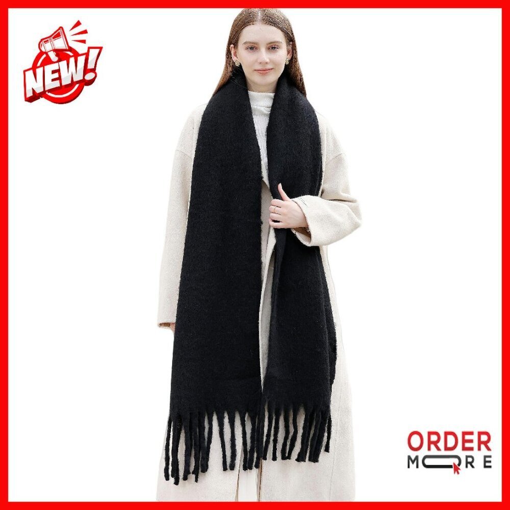 Oversized Winter Scarf Shawl Wrap Extra Large Blanket Soft Loop Yarn